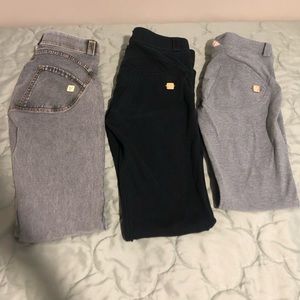 3 small Freddy wrap up pants lot